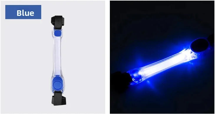 I YAN water-resistant dog safety collar with multi-color pendants and LED light strip for night outdoor visibility and security.