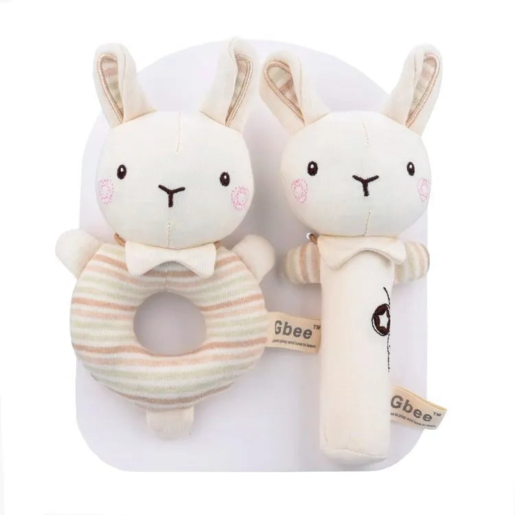 Organic Cotton Hand Rattle Baby Soothing Toy Infant Baby Rattle Toy for Babies