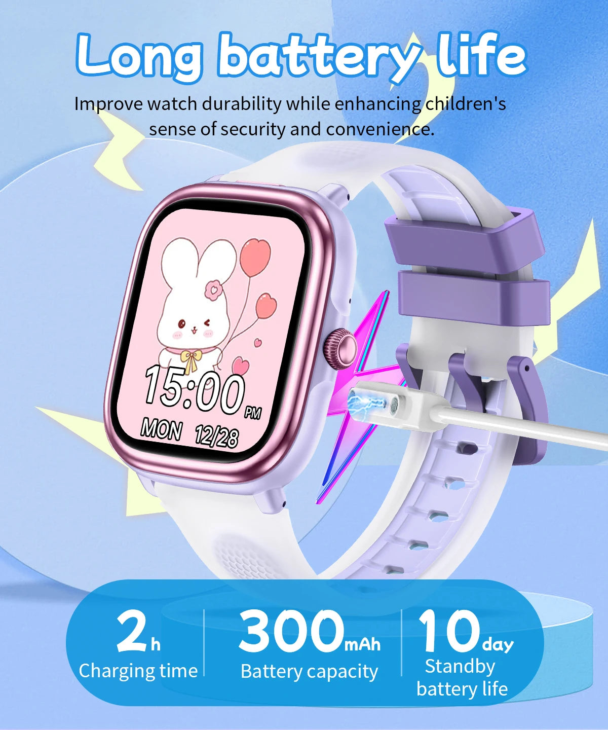 2026 Children's Smart Watch Multiple Learning Modes – Early Education Health Monitor LED Flashlight IP68 Waterproof - I YAN