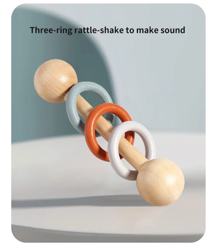 I YAN 5-piece baby musical instrument set with sensory rattles and percussion toys for early learning and developmental play.