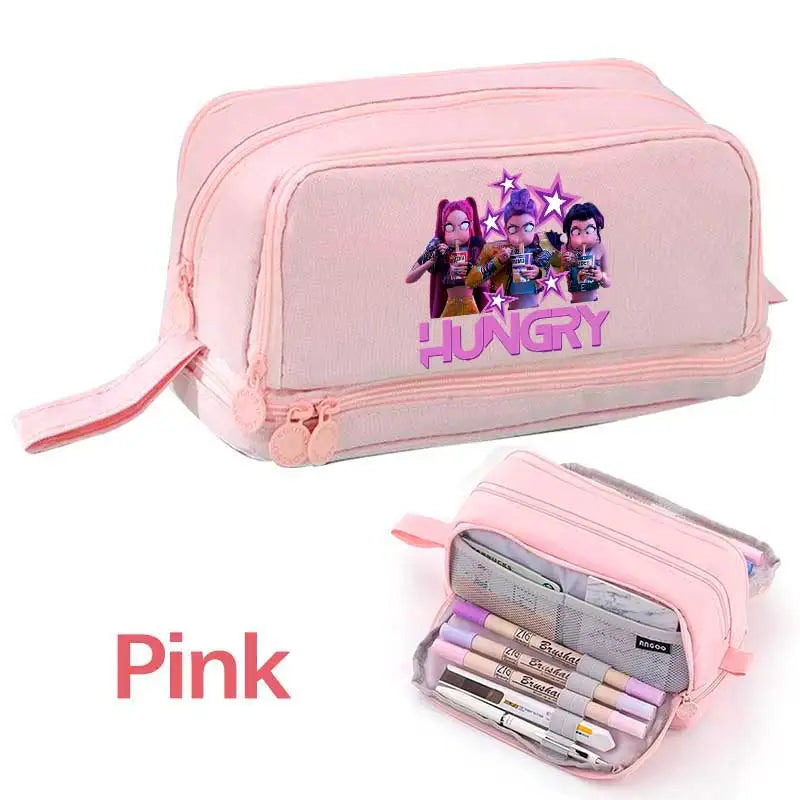 Demon Hunters Pencil Case – Multi-Functional Stationery Storage Bag - I YAN