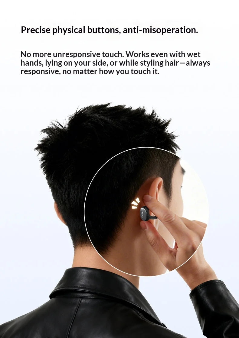 EarFun Clip 2 Open Ear Sport Bluetooth Earphones Hi-Res Sound AI Translation IP55 Waterproof Long Battery Life for Outdoor