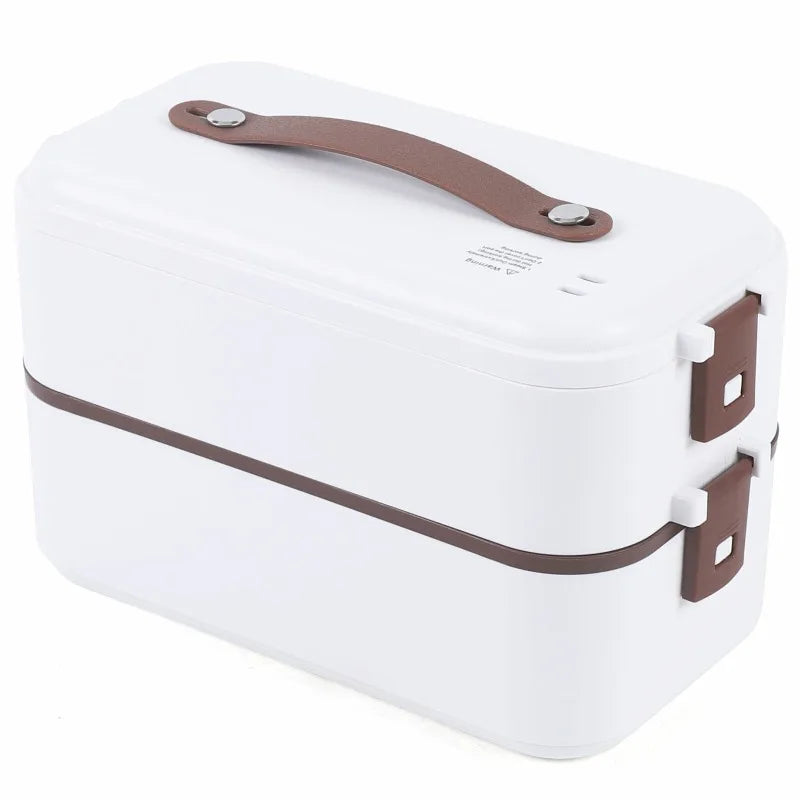Electric Heating Lunch Box , Food Heater Container  0.8L Home Office Capacity  ,0.8L PP Stainless Steel Double Layer Food Warmer
