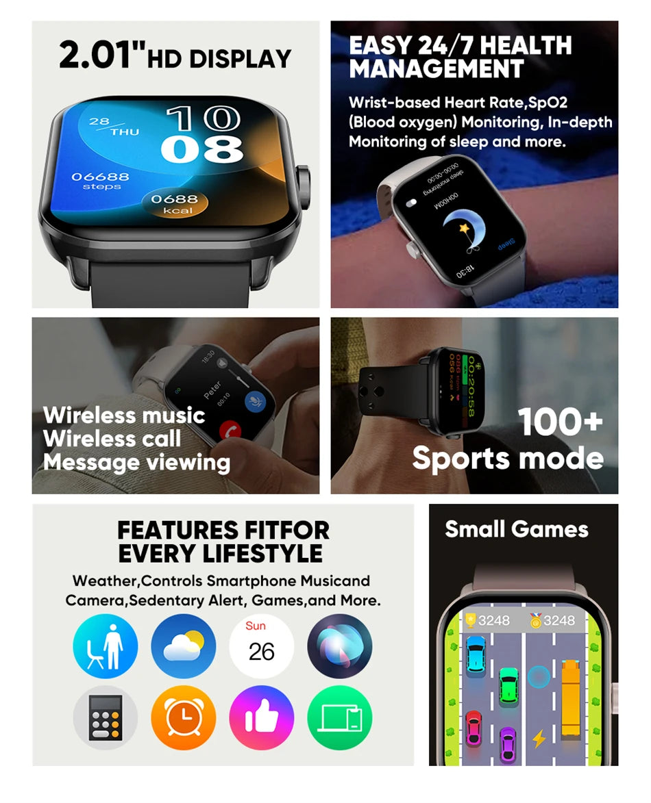 Watch 5 Global Version Men Women AMOLED Screen Always Show Time Heart Rate Bluetooth Call GPS Track Waterproof Sports Smartwatch