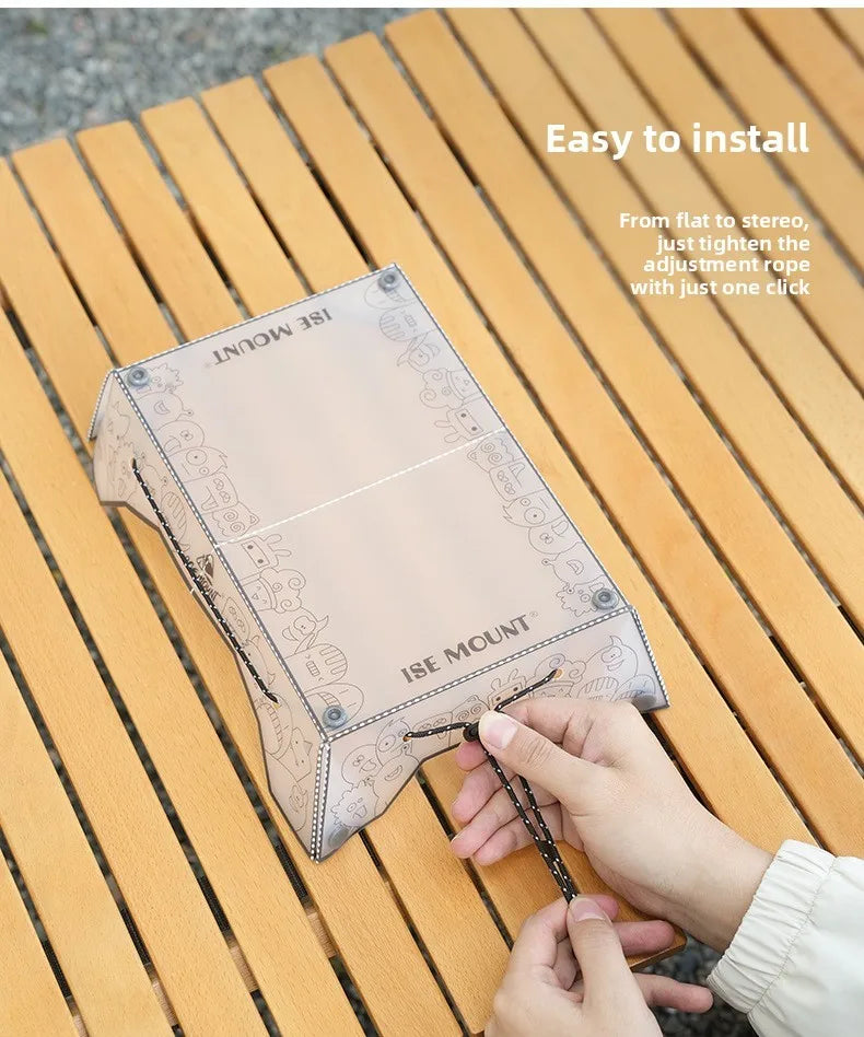 Folding mini Table Small Ultralight Folding PP Camp Table & Tray 97 g | Food-Grade Portable for Camping, Hiking Equipment