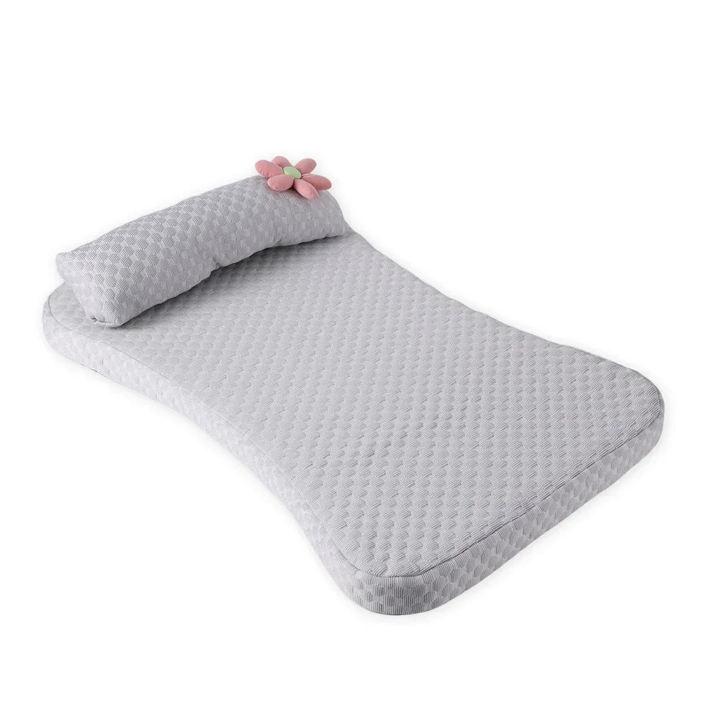 I YAN ice silk pet sofa with thickened cooling dog bed cushion, elastic sponge design, includes pillow for medium dogs.