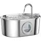 Cat Water Fountain, 3.2L/108oz Stainless Steel Dog Water Fountain, Pet drinking fountain, dishwasher safe, with triple filtration, quiet pump, and visible water window for cats and small pets