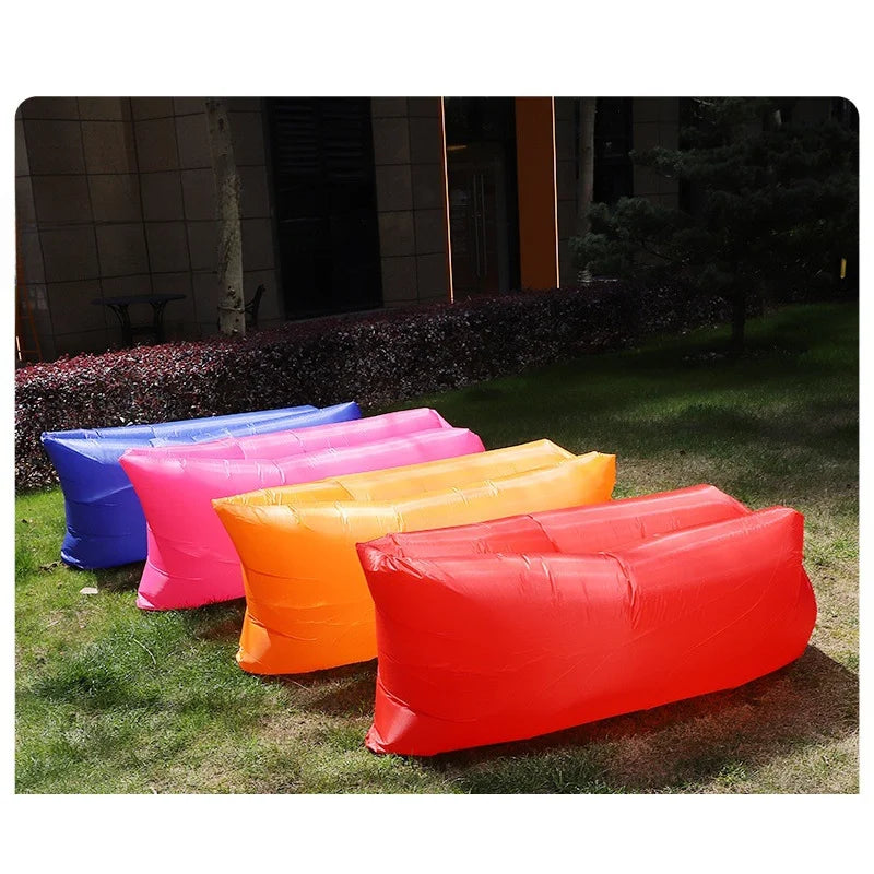 Fast Inflatable Sofa Camping Air Lounger Beach Sleeping Bag Portable Foldable Air Sofa For Travel Picnic Outdoor Lazy Bed Chair