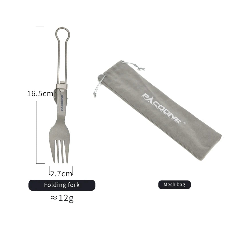Camping Titanium Spork Spoon Outdoor Lightweight Fork Tableware Portable Picnic Hiking Travelling Ultralight Dinnerware