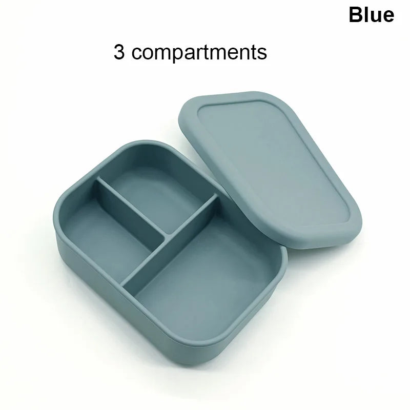 Silicone Lunch Box with 3 Compartments – Leakproof BPA Free Bento Box - I YAN