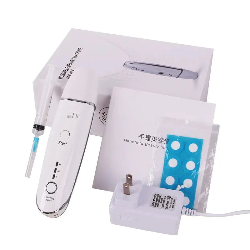 Mini Hifu Ultrasonic RF Facial Massager Lifting Wrinkle Removal Line V-Shape Anti-Aging Skin Tightening Face Care Beauty Device