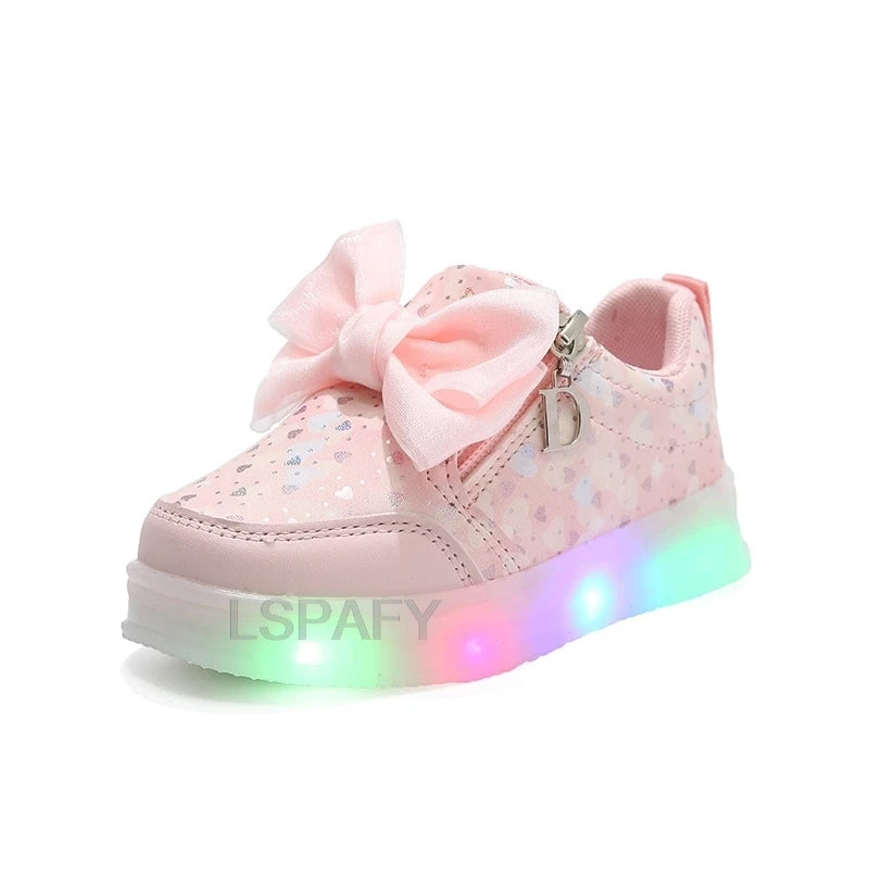 Hot Kpop Demon Hunter Children Led Shoes Boys Girls Lighted Sneakers Glowing Shoes Kid Sneakers With Luminous Sole Running Shoes
