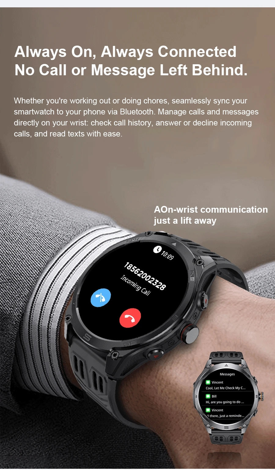 2025 NEW T-REX3 Built-in Dual-band GPS Sports Smart Watches 1000 mAh Battery Compass Outdoor RIDE Run 10ATM Waterproof Bracelet