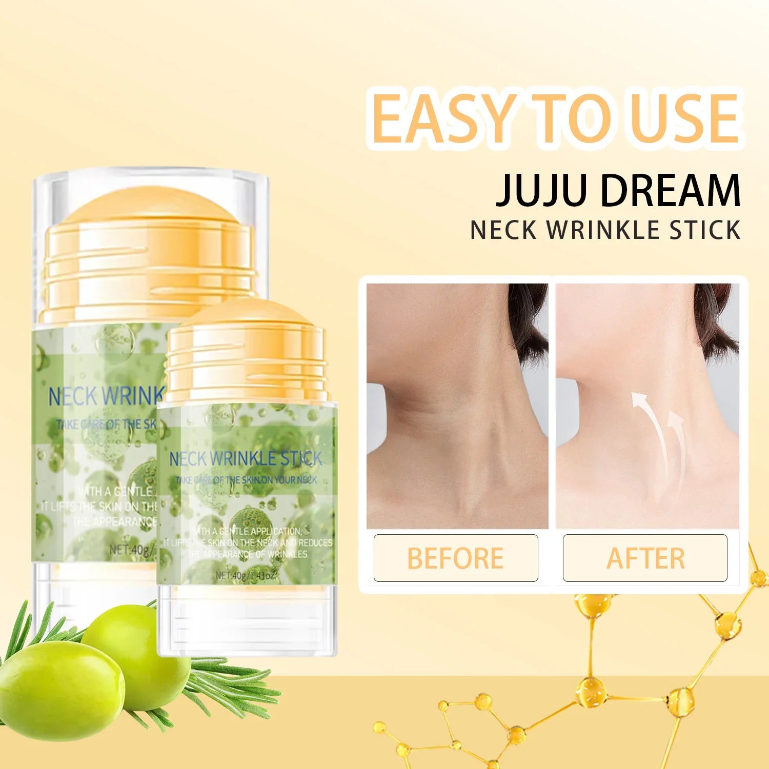 Neck Lifting Cream Stick – Firming, Anti-Wrinkle & Moisturizing Balm for Smooth, Youthful Neck Look, Easy Daily Skincare Use