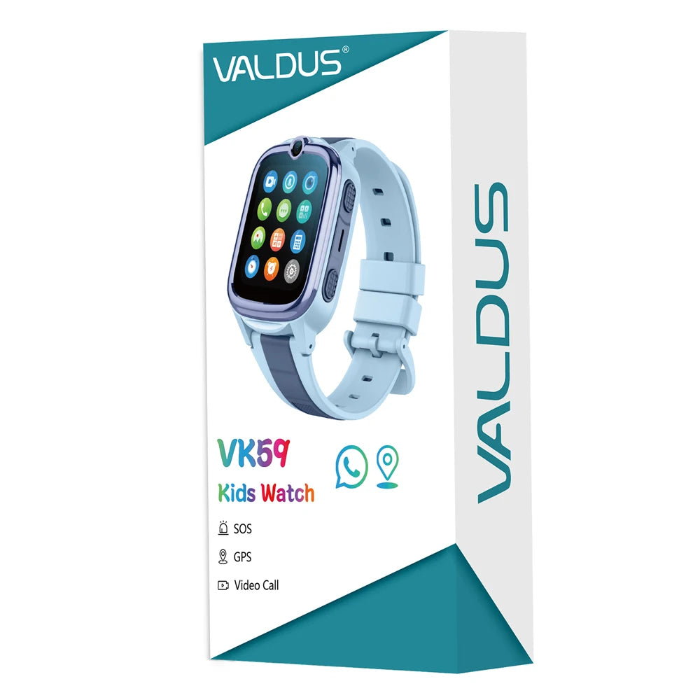 VALDUS 2025 New VK59 4G Kids Watch HD Video Call SOS 0.3 Mpix Camera SIM Card WIFI GPS Positioning Children Smartwatch Boys Gift