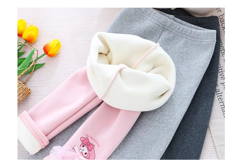 Spring Girls Leggings Cotton Trousers Kids Pants Girls Pants Skinny Print Cartoon Pattern Children Leggings Trousers