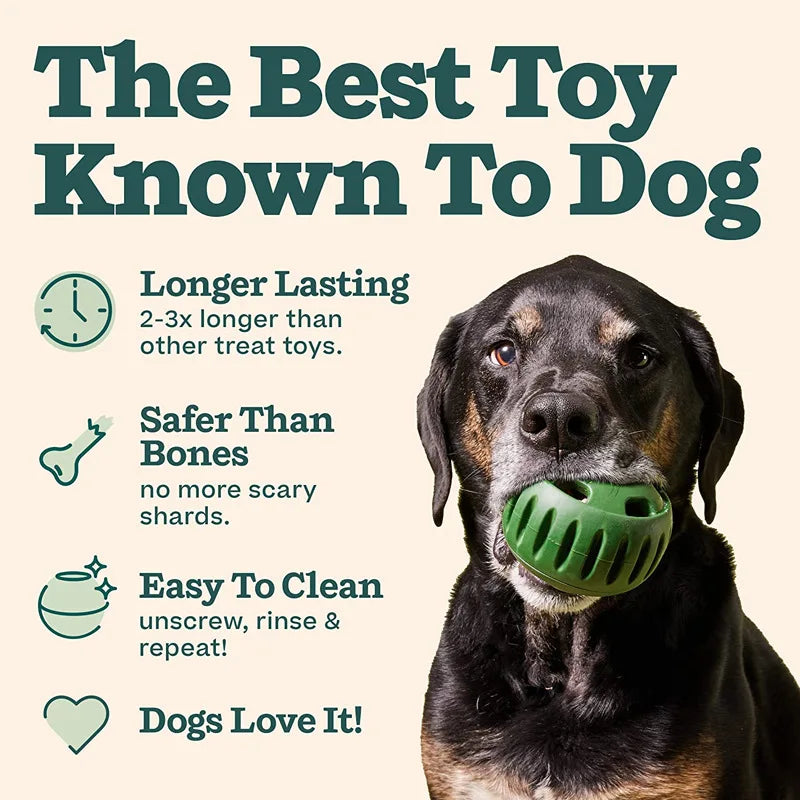 Silicone Dog Chew Toy with Treat Dispenser – Interactive Puzzle Toy for Dogs