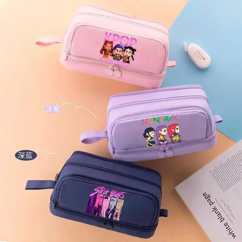 Demon Hunters Pencil Case – Multi-Functional Stationery Storage Bag - I YAN