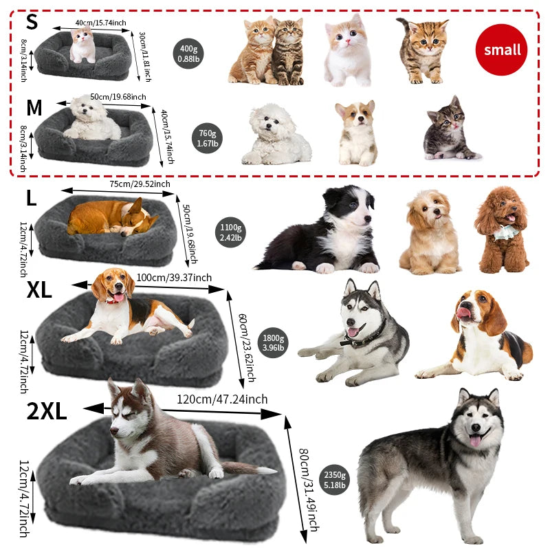 Orthopedic dog bed for large dogs by I YAN with thick egg sponge filling, washable plush cover, and durable pet furniture design.