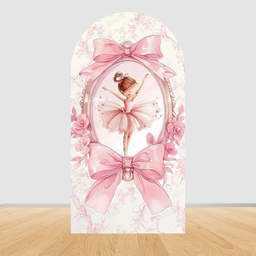 Custom Wonderland Fairy Mushroom Butterfly Chiara Arch Backdrop Cover Ballet Girls Birthday Party Baby Shower Decor Background