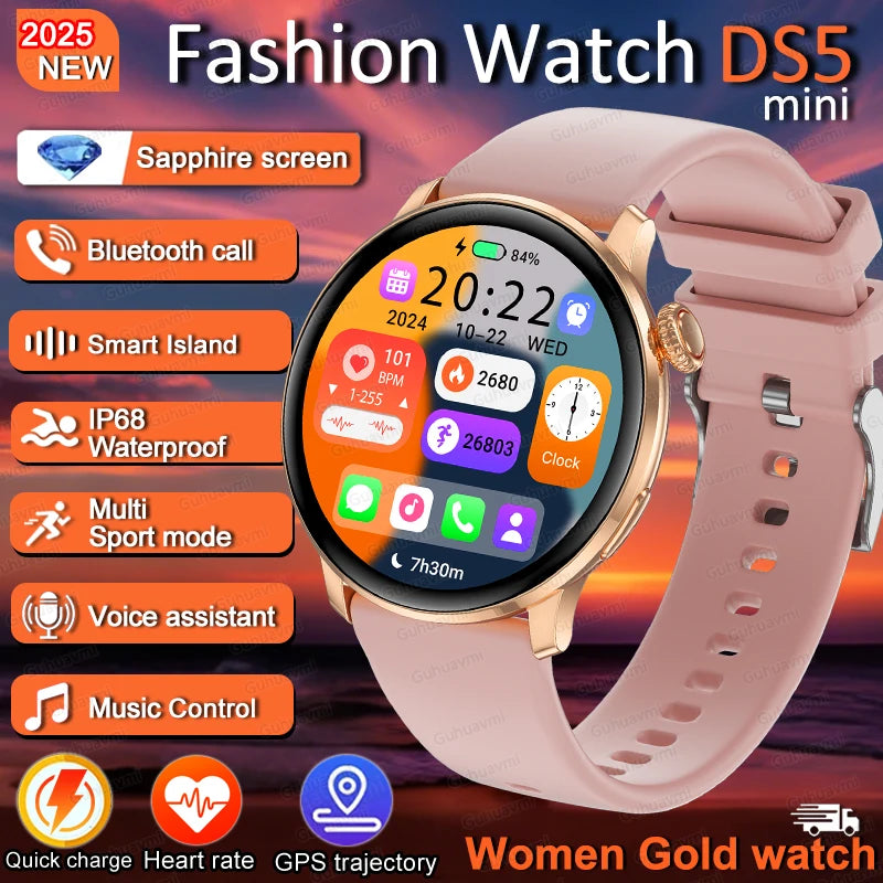 2026New Lady women Fashion Smart Watch Bluetooth Call Blood oxygen Health GPS Sport Outdoor Smartwatch for Women AMOLED Screen