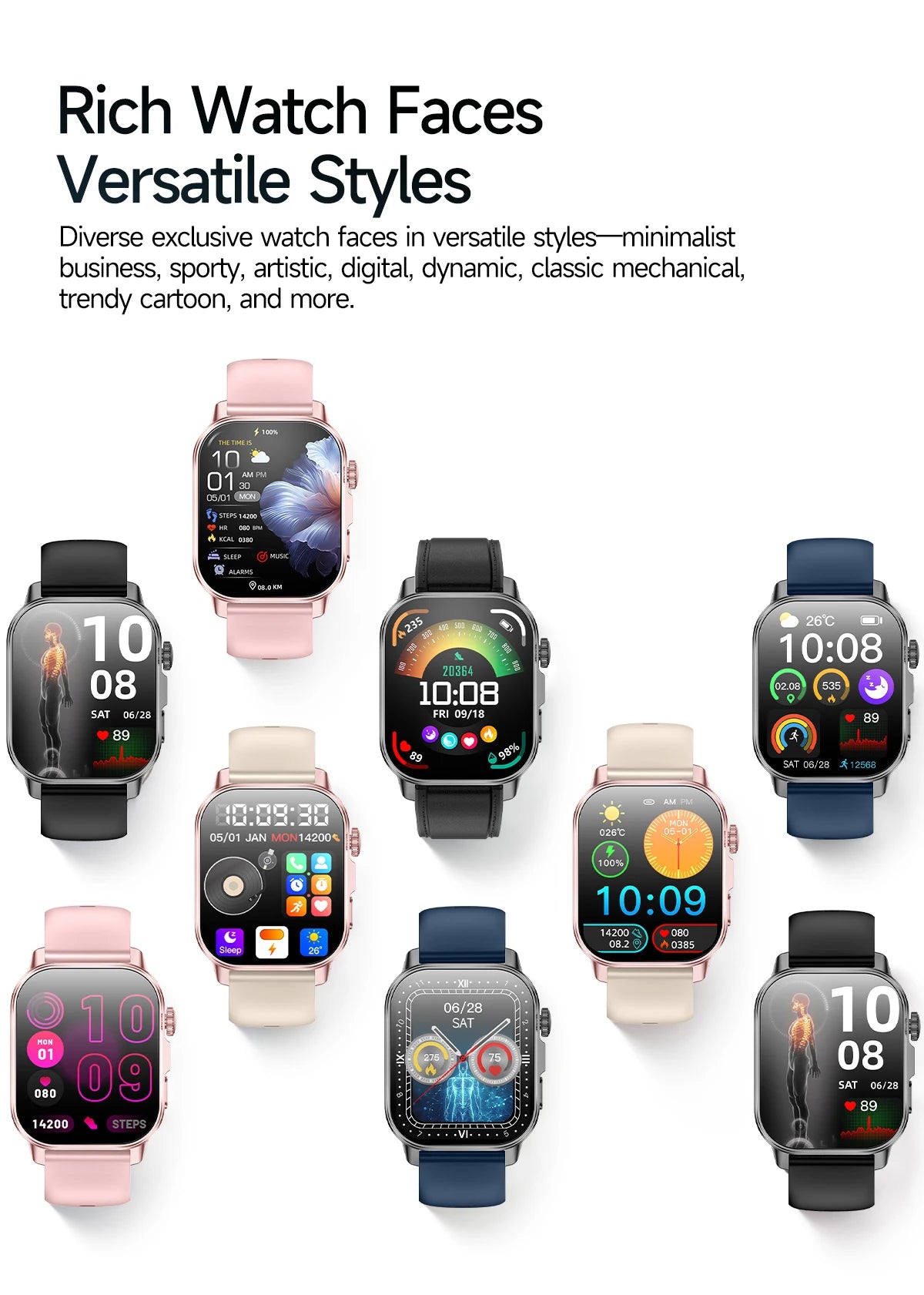 2026 New ECG+PPG Healthy Diagnose Smart Watch Men Body analysis Blood Pressure Lipid Uric Acid Women's Health Tracker Smartwatch