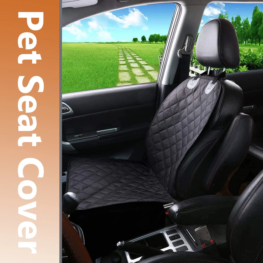 Waterproof pet dog carrier car seat cover by I YAN, non-slip rear seat mat with foldable design for car travel protection