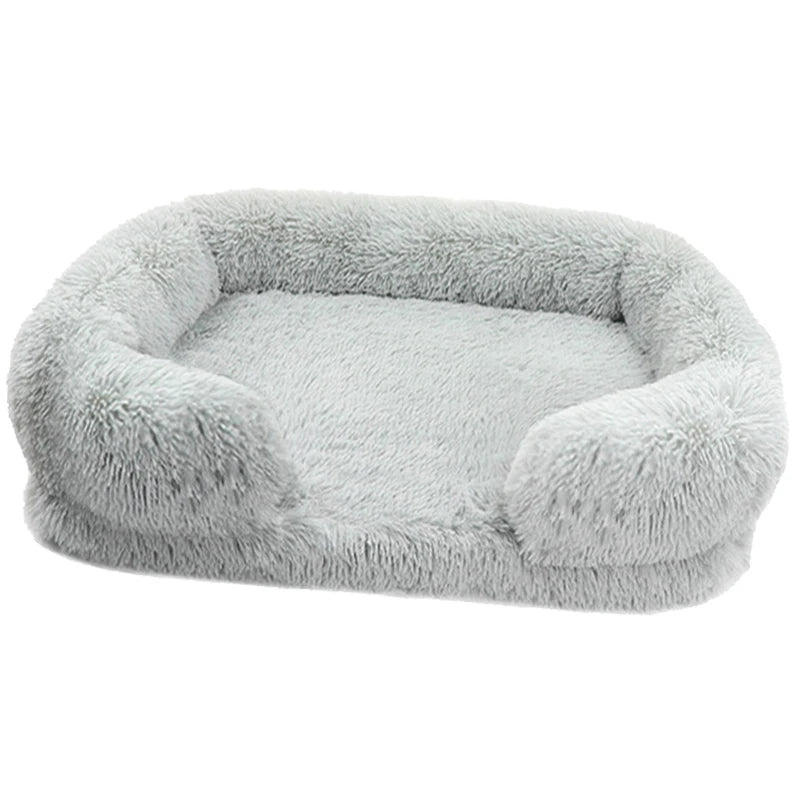 Orthopedic dog bed for large dogs by I YAN with thick egg sponge filling, washable plush cover, and durable pet furniture design.