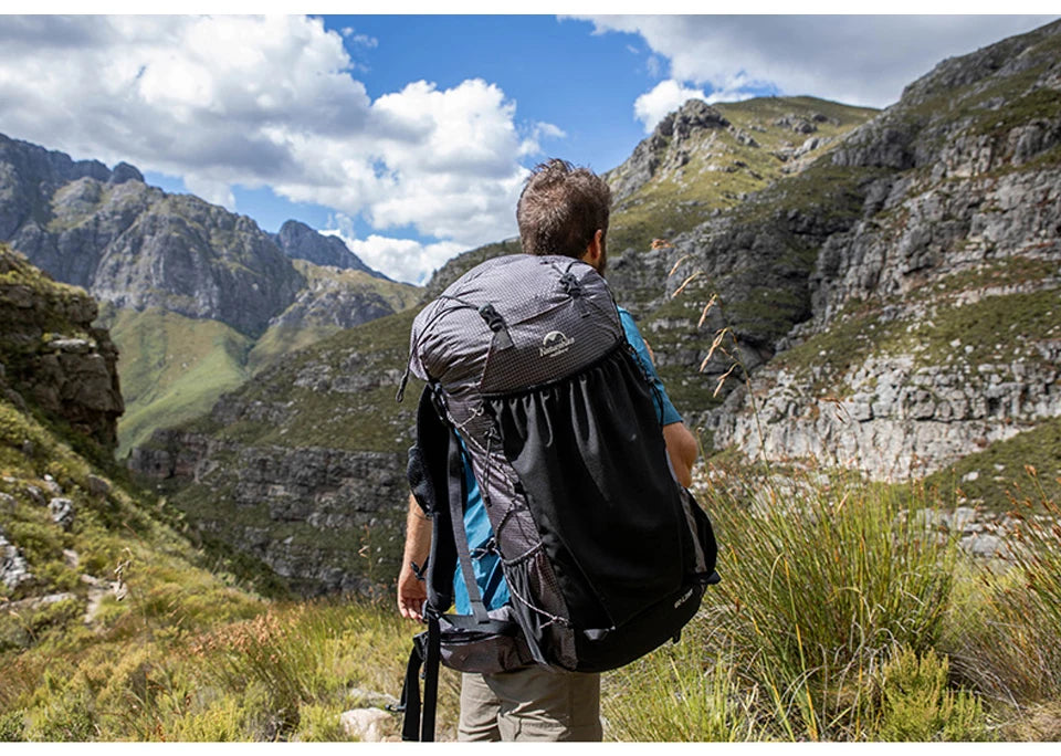 Naturehike Climbing Backpack 60+5L Camping Backpack Travel Bag Large Capacity Military Mountaineering Backpack With Rain Cover