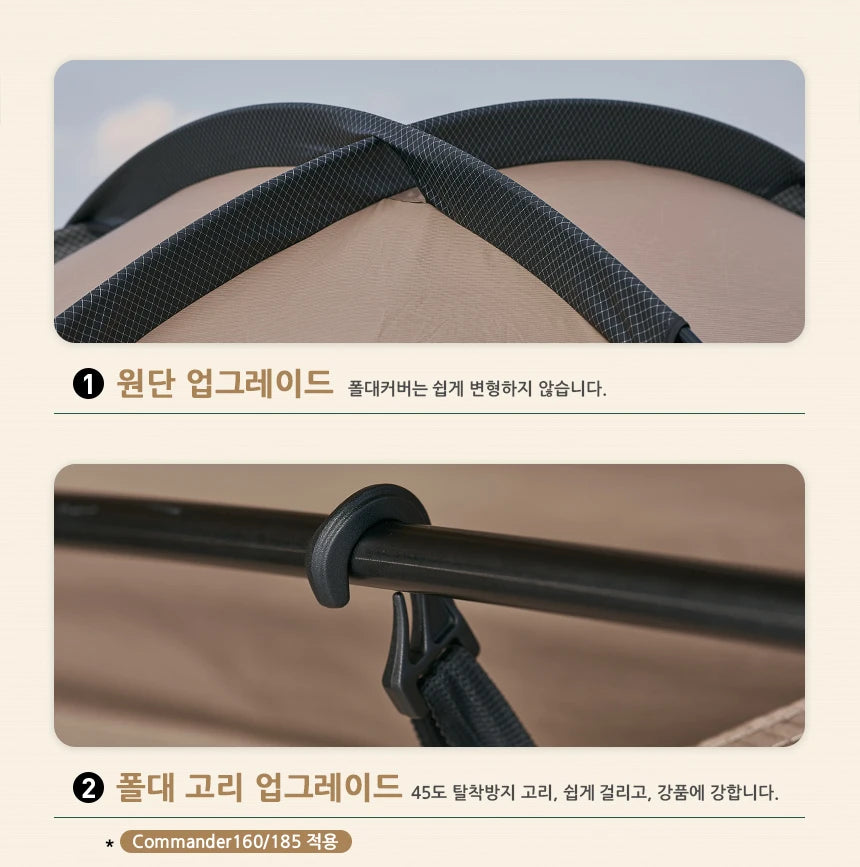 Camping Tent Commander Dome Tent Shelter Waterproof Windproof Ultra-light 70D Nylon 160/185/245CM