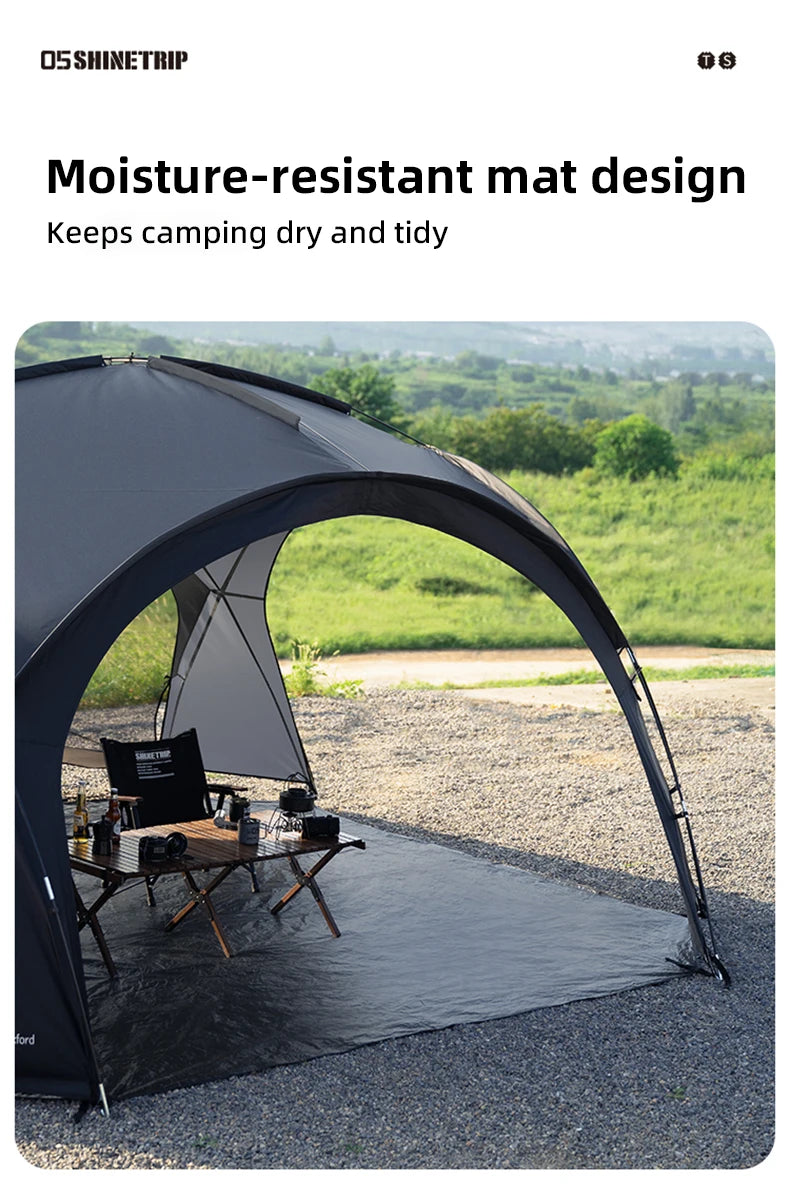 ShineTrip Outdoor Dome Tent Rainproof Sunproof Self Drive Waterproof Shade Coated Silver Canopy Camping Combination