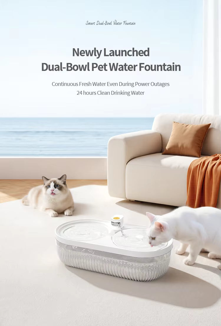 Large Capacity Cat Water Fountain for Cats Ultra Quiet