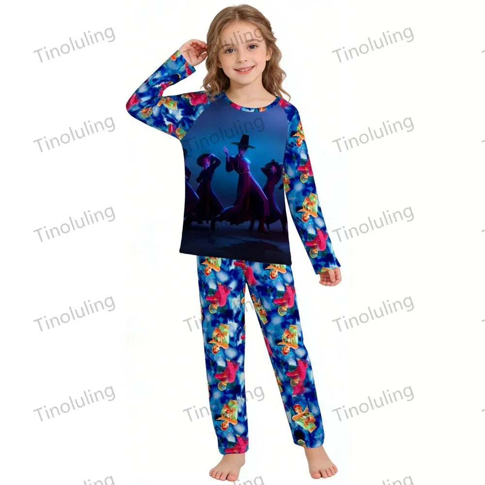 KPop Girls Pyjamas Suit Kids Pajamas Set Long Sleeve Girls Clothing 2pcs Children's Sleepwear Cartoon Boys Nightwear 3-14Y