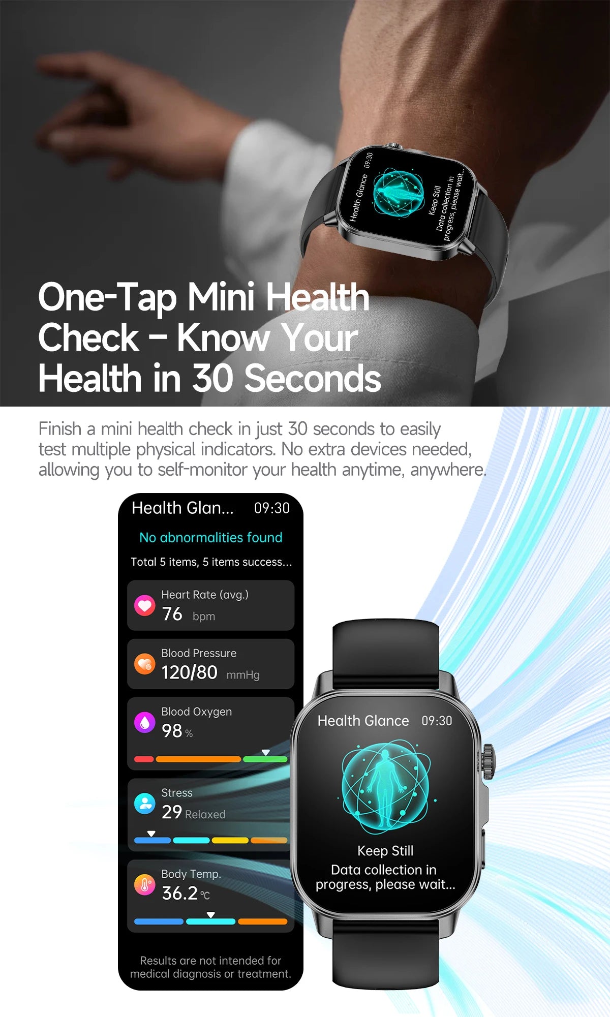 2026 New ECG+PPG Healthy Diagnose Smart Watch Men Body analysis Blood Pressure Lipid Uric Acid Women's Health Tracker Smartwatch