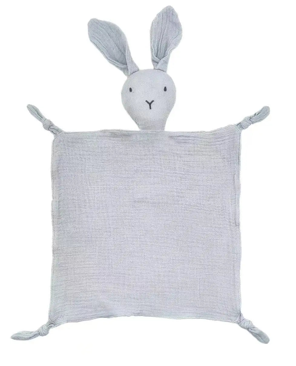 Soft I YAN baby cotton muslin comforter blanket with sleeping dolls, perfect for newborns and kids as a soothing sleep toy.