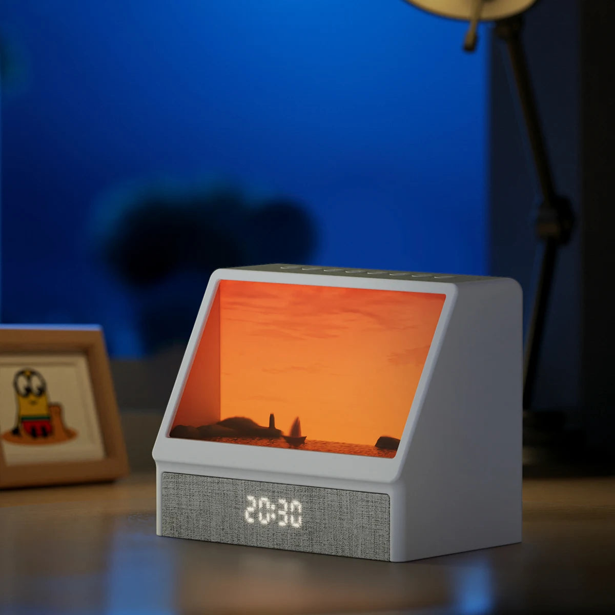 Sunrise Alarm Clock Wake Up Night Light Bluetooth Table Decoration Lamp With Remote Control 5 Levels Brightness Atmosphere Light