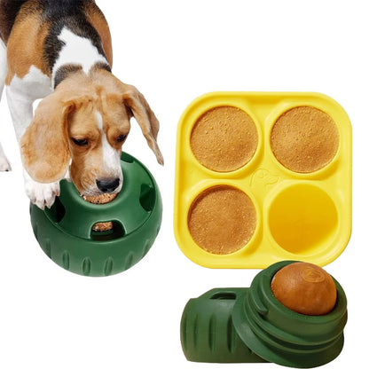 Silicone Dog Chew Toy with Treat Dispenser – Interactive Puzzle Toy for Dogs