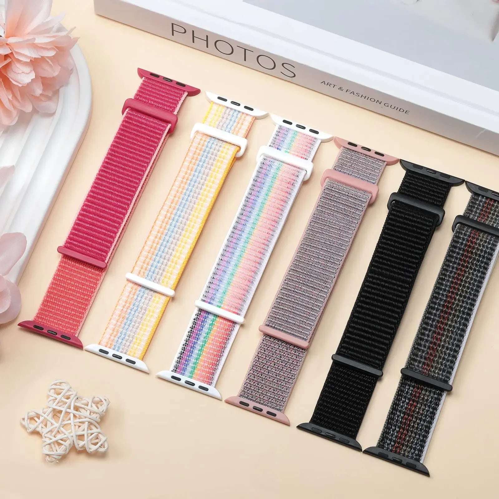 Nylon Strap for Apple Watch 10 42mm 46mm Ultra 2 49mm Breathable Replacement Wristband for IWatch 9 8 7 6 5 4 3SE 45mm 41mm 44mm