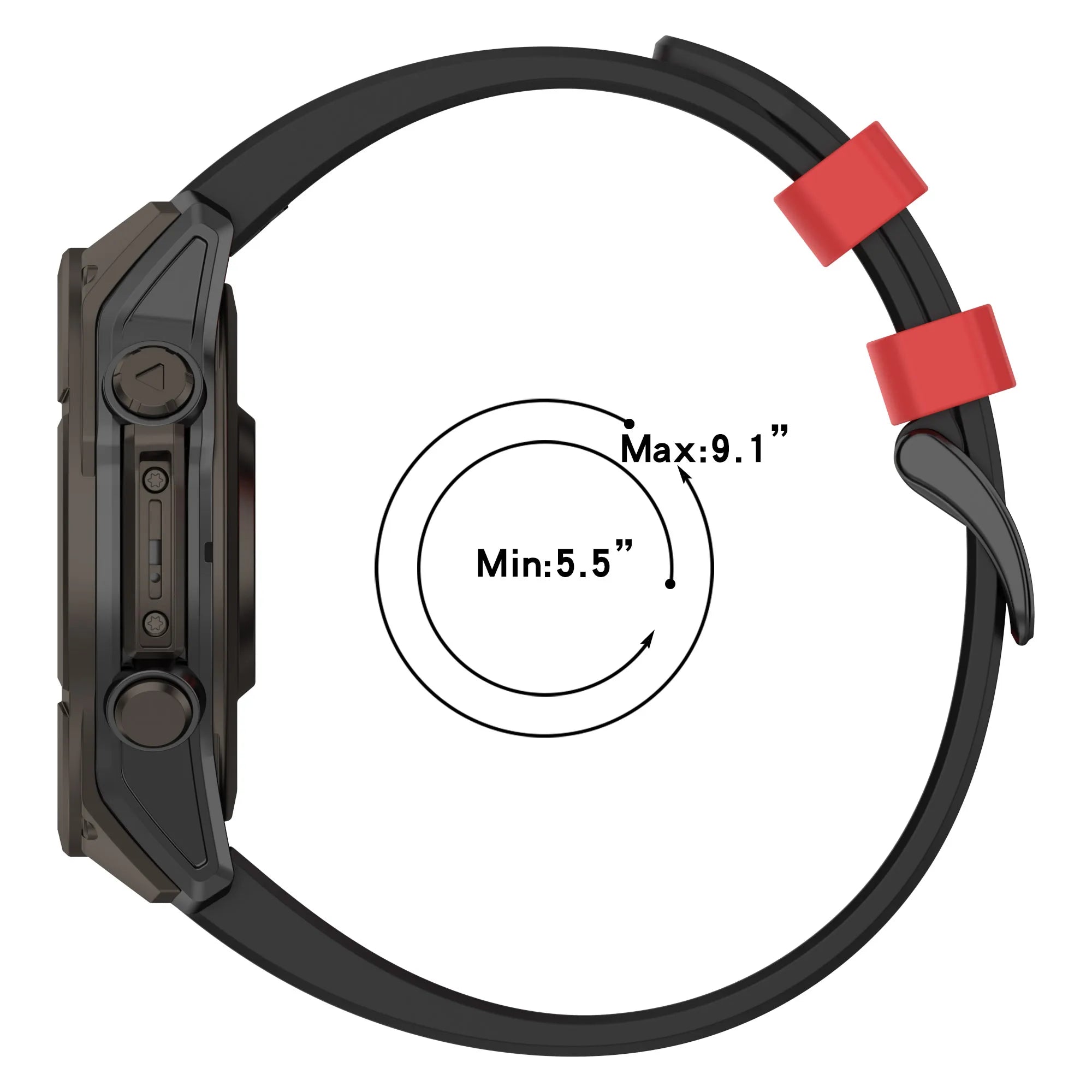 26mm Silicone Watch Band for Garmin Fenix 8 Pro MicroLED 51mm / quatix 8 51mm / Venu X1 Dual Color Quick Release Replacement Str