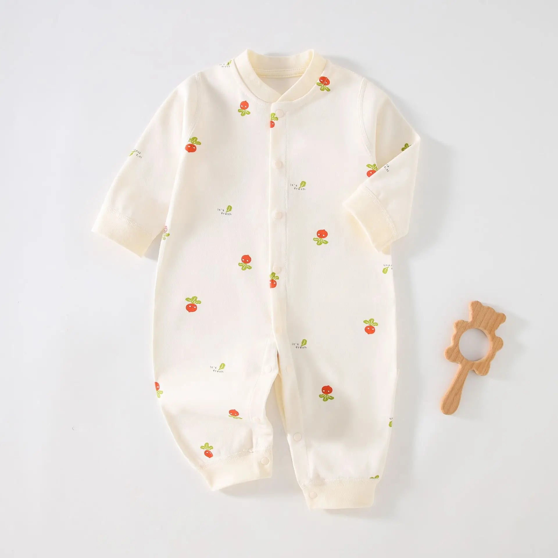 2026 Newborn Baby Romper Spring Autumn 0-24M Girl Boy Cotton Onesie Infant Cartoon Print Soft Breathable Sleepwear Kids Clothing