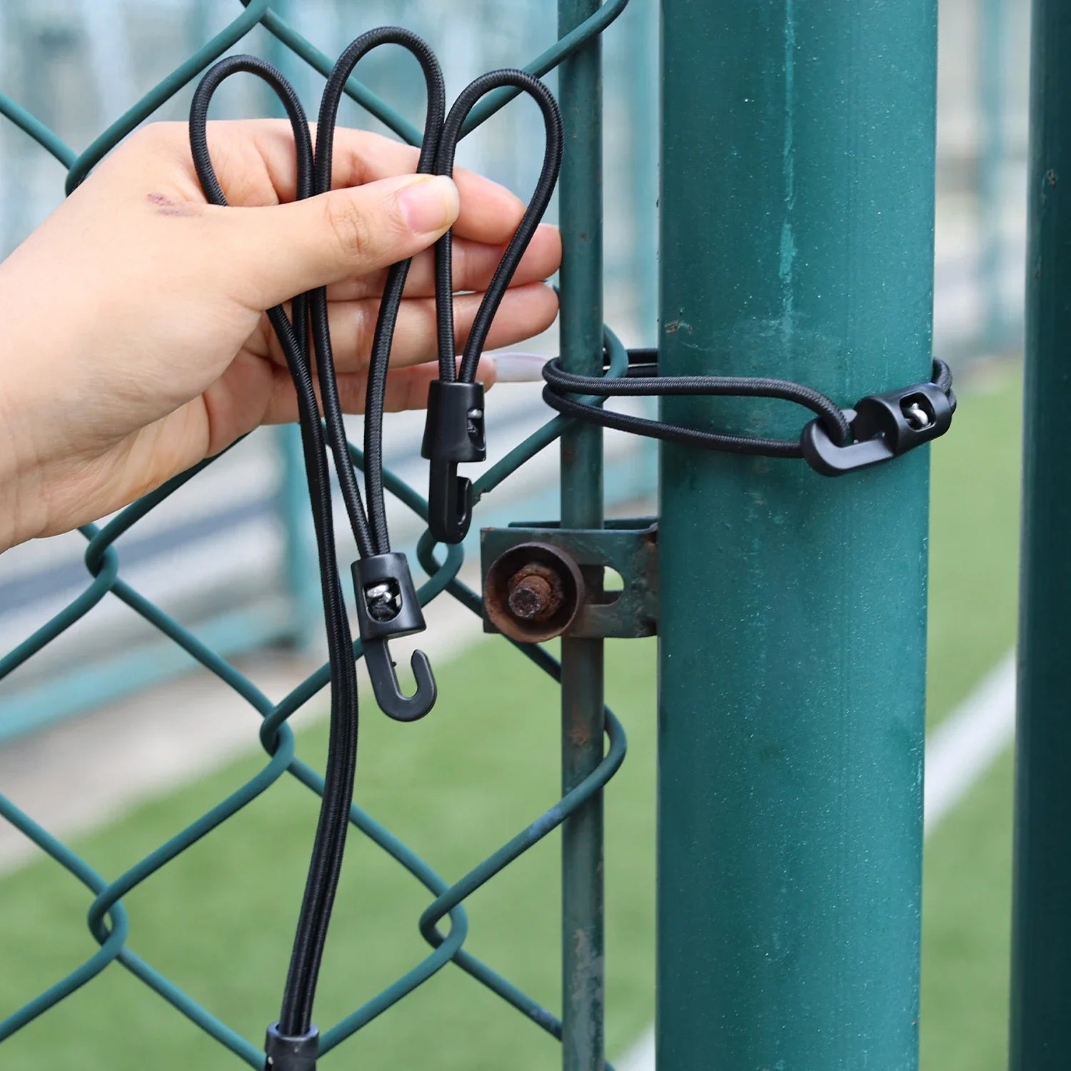 10/1Pcs Bungee Cord with Hooks 10/15/25cm High Elasticity Expander with Hooks Rubber Tensioner with Hooks for Camping Tarpaulin