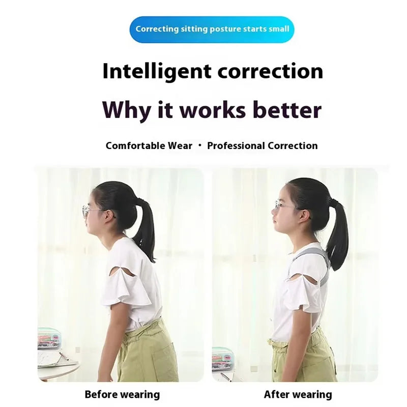 2026 New Smart Posture Corrector Rechargeable Back Brace 8 Shape Vibration Reminder 400mAh Battery for Work Study Office Home - I YAN