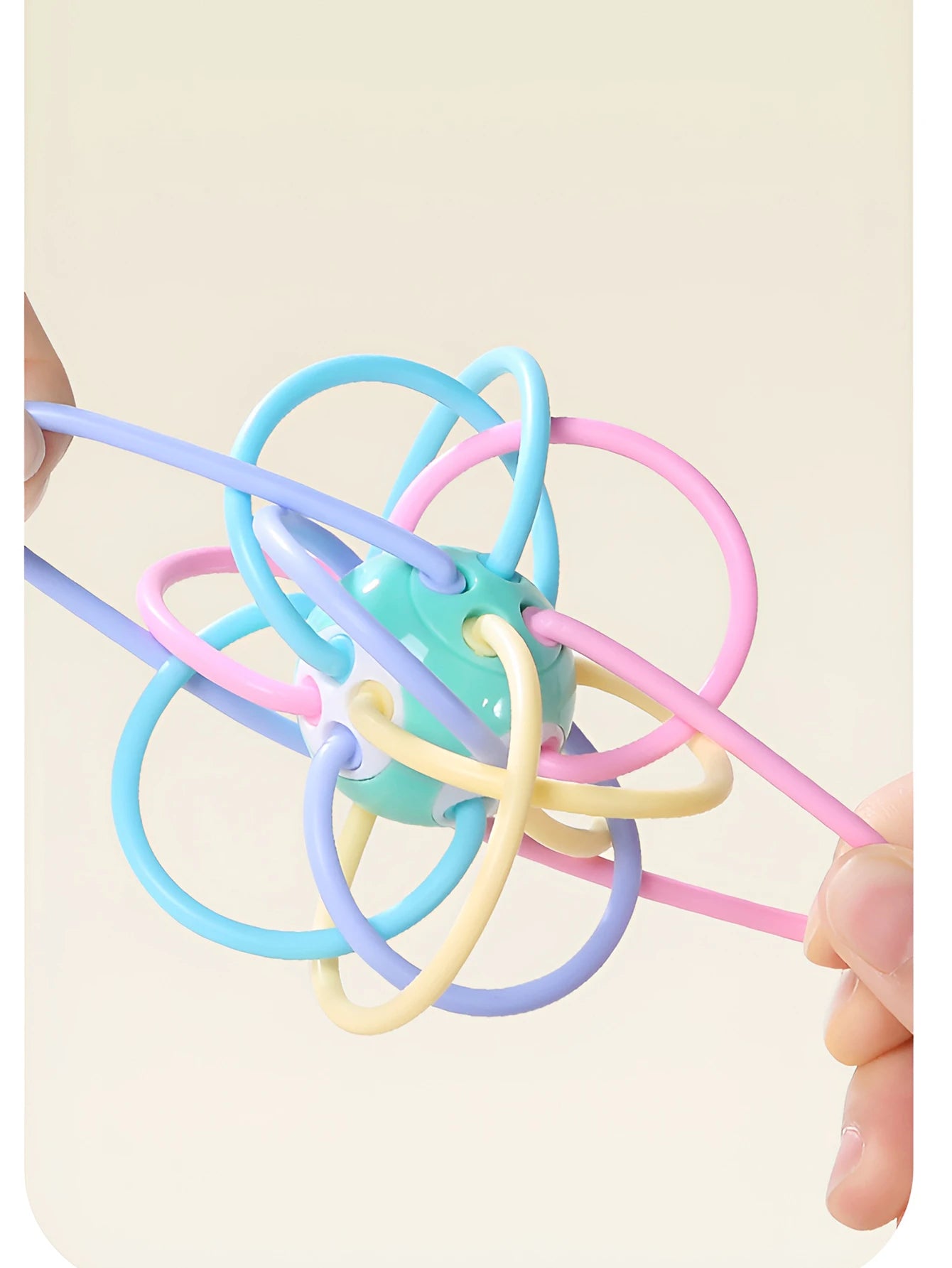 Manhattan Square Teether Ball – Baby Grip & Chew Sensory Toy - I YAN