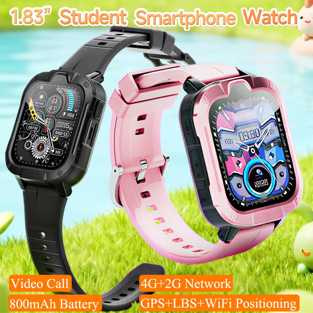 I YAN kids smartwatch with GPS, LBS, WiFi, video call feature, 800mAh battery, designed for children's safety and communication.