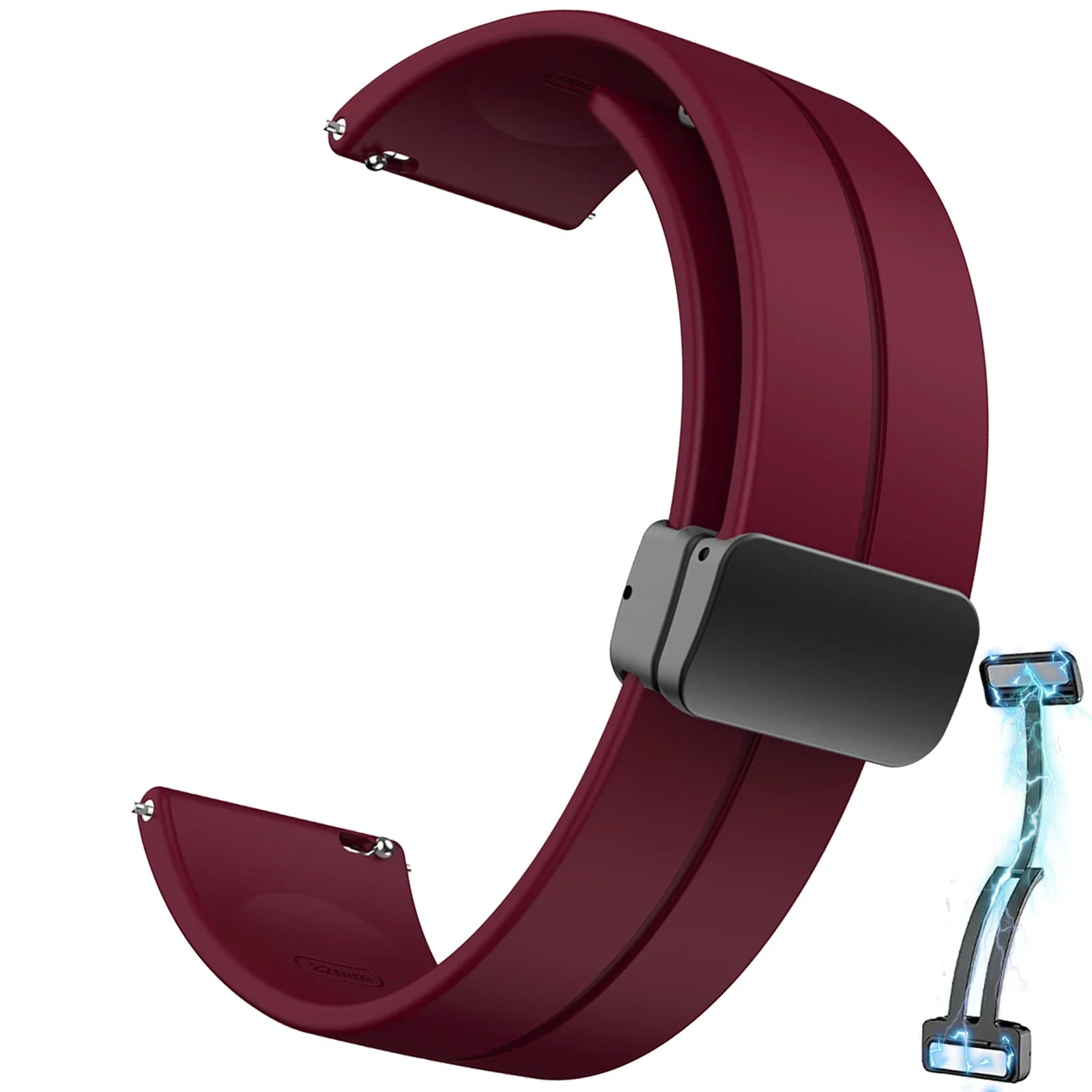 20mm 22mm Strap For Samsung Galaxy watch 6/4/5 pro/classic/gear s3/active 2 Sport Silicone Magnetic Buckle Huawei GT 2 2e 3 band