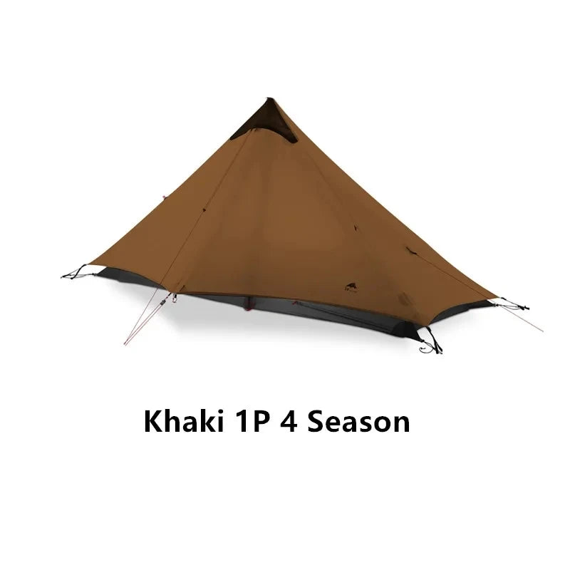 1 Person Oudoor Ultralight Camping Tent Single Man 3 Season Professional 15D Silnylon Rodless Tent