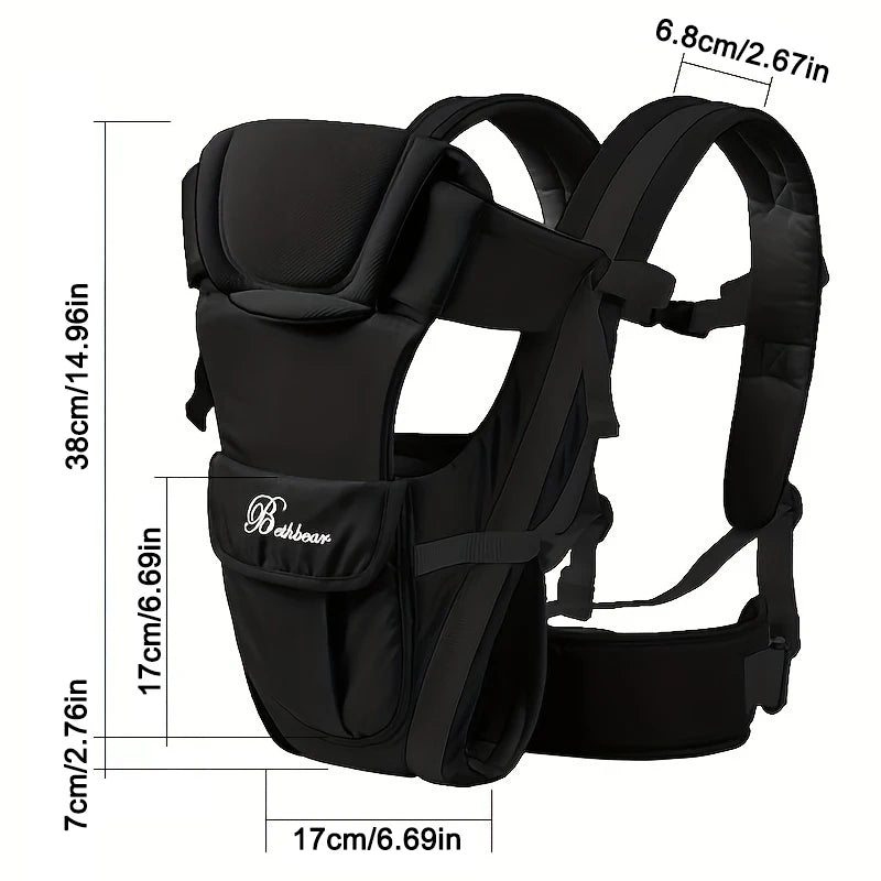 Baby Sling Carrier 4-in-1 Ergonomic Backpack – Easily Adjustable Carrier for Newborn to Toddler - I YAN