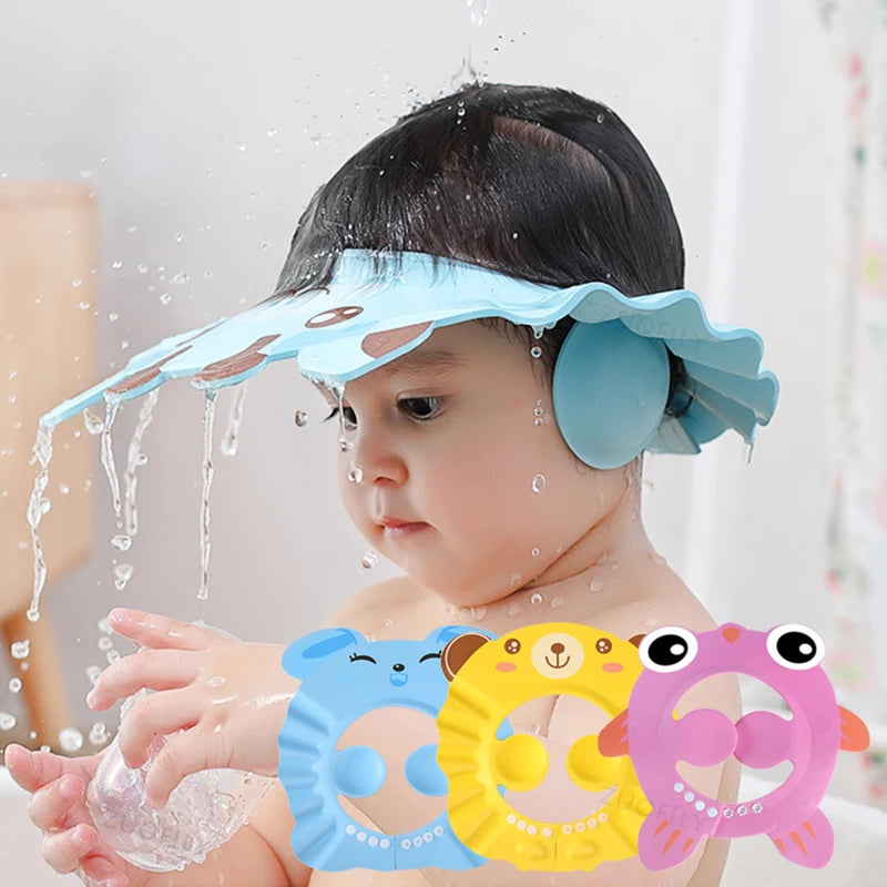 Baby Shower Cap – Adjustable Waterproof Shampoo Hat for Babies & Toddlers - I YAN