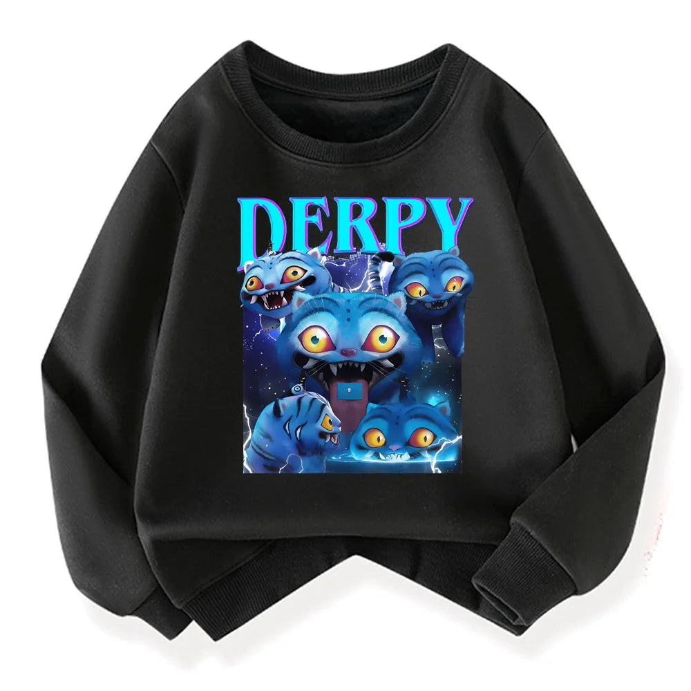 Kpop Demon Hunter Fashion Kids Incredibox Hoodie Warm Sweatshirts Children's Winter Soft Clothing Cartoon Cotton Thick Hoodie