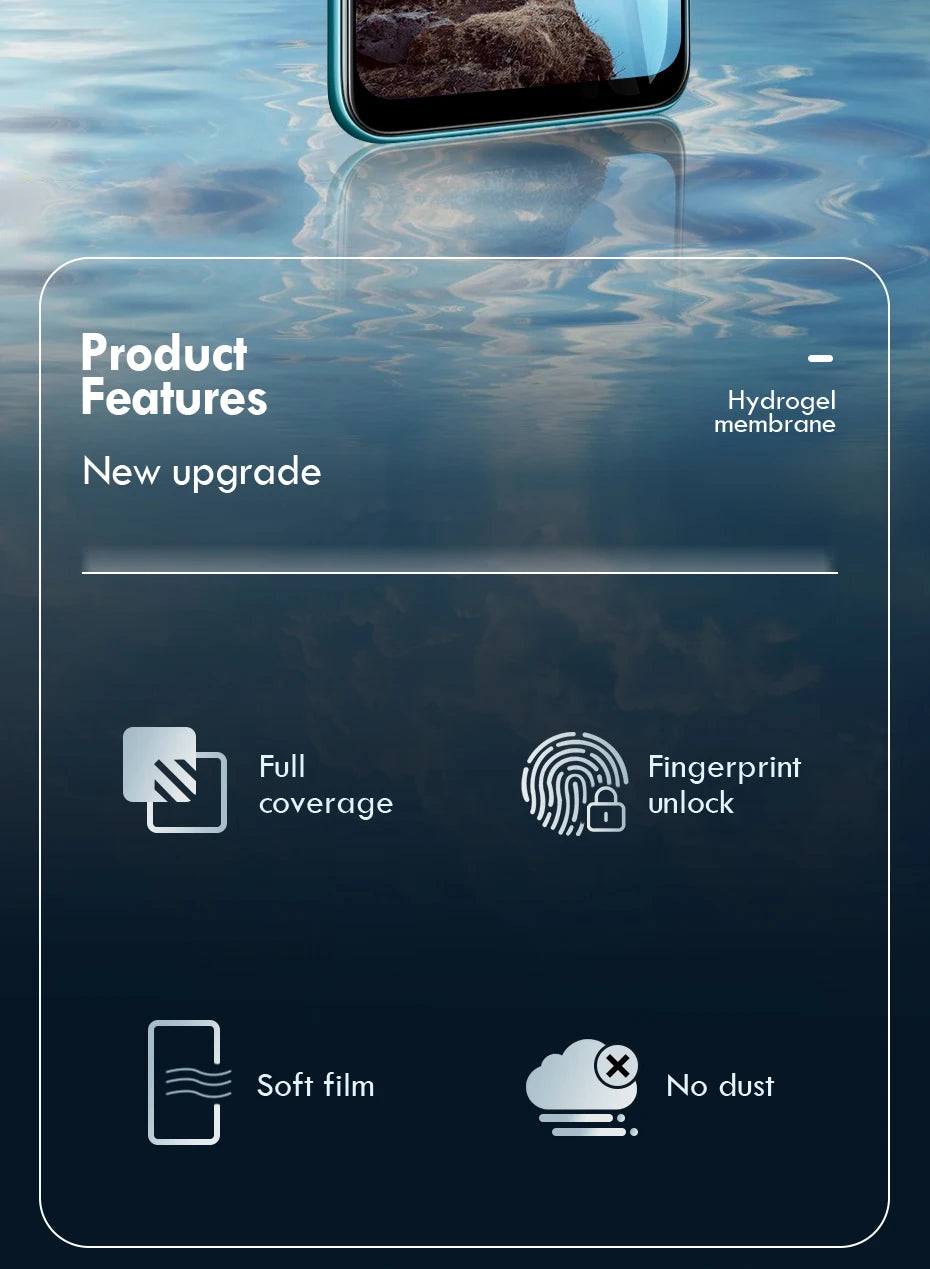 Hydrogel protective film for Y95H Y95 A36E smart watch, I YAN brand, showing screen coverage and installation on the device